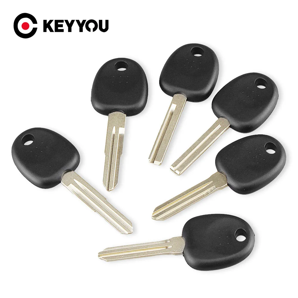 KEYYOU-carcasa de llave remota para coche, transpondedor en blanco sin Chip para Hyundai Accent I30 IX35 Sonata NF Verna, Kia K2