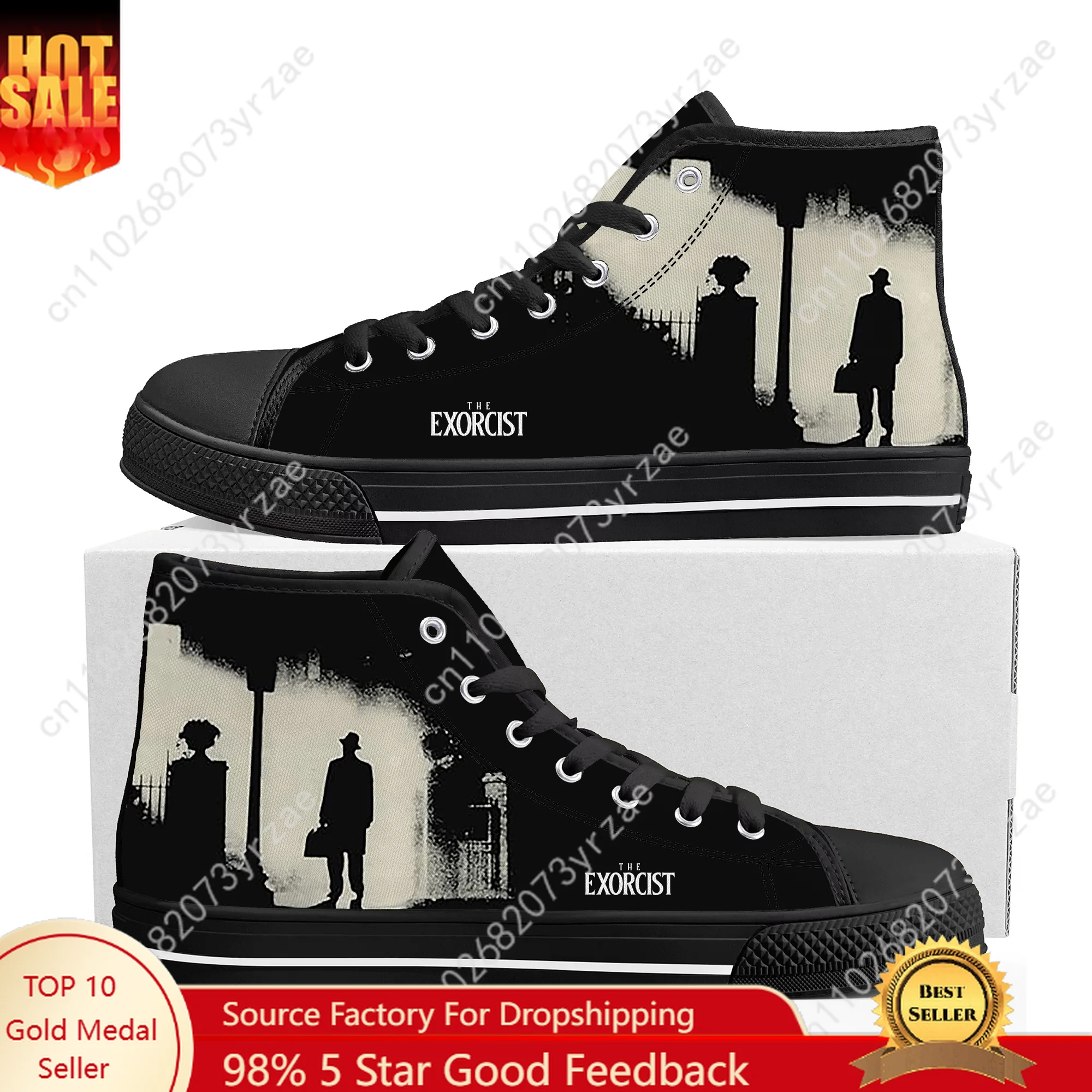 

The Exorcist High Top Sneakers Men Women Teenager High Quality Fashion Trend Canvas Sneaker Built Casual Couple Customizedd Shoe