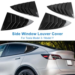 Shutter Cover For Tesla Model Y Model 3 2017-2023 2022 Rear Side Triangle Window Louver Cover Vent Trim Sport Style Accessories