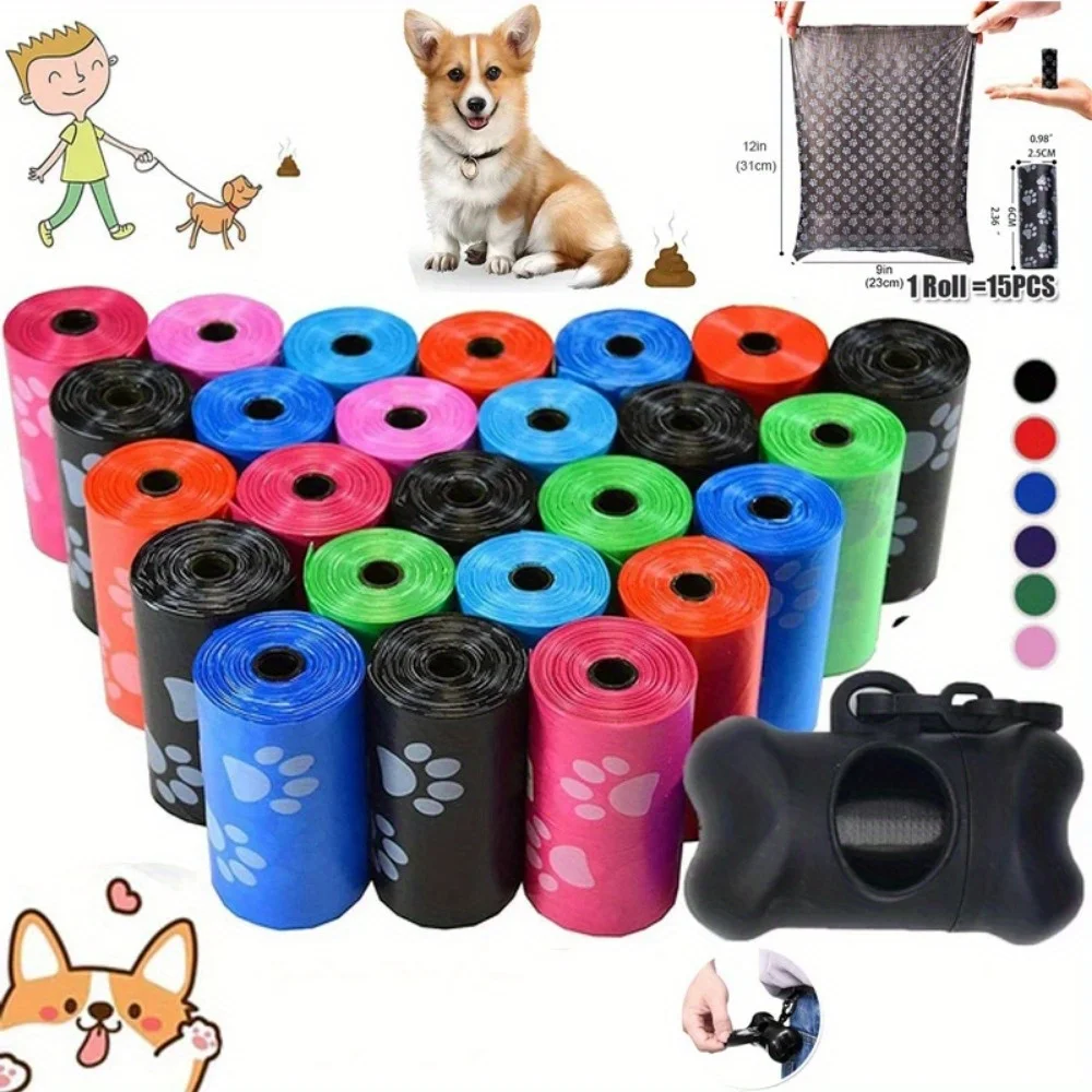 

26 Pack Dog Grooming Poop Bags Holder Pet Supplies Diapers for Dogs Pee Pad Holder Pets Potty Dispenser Products Home