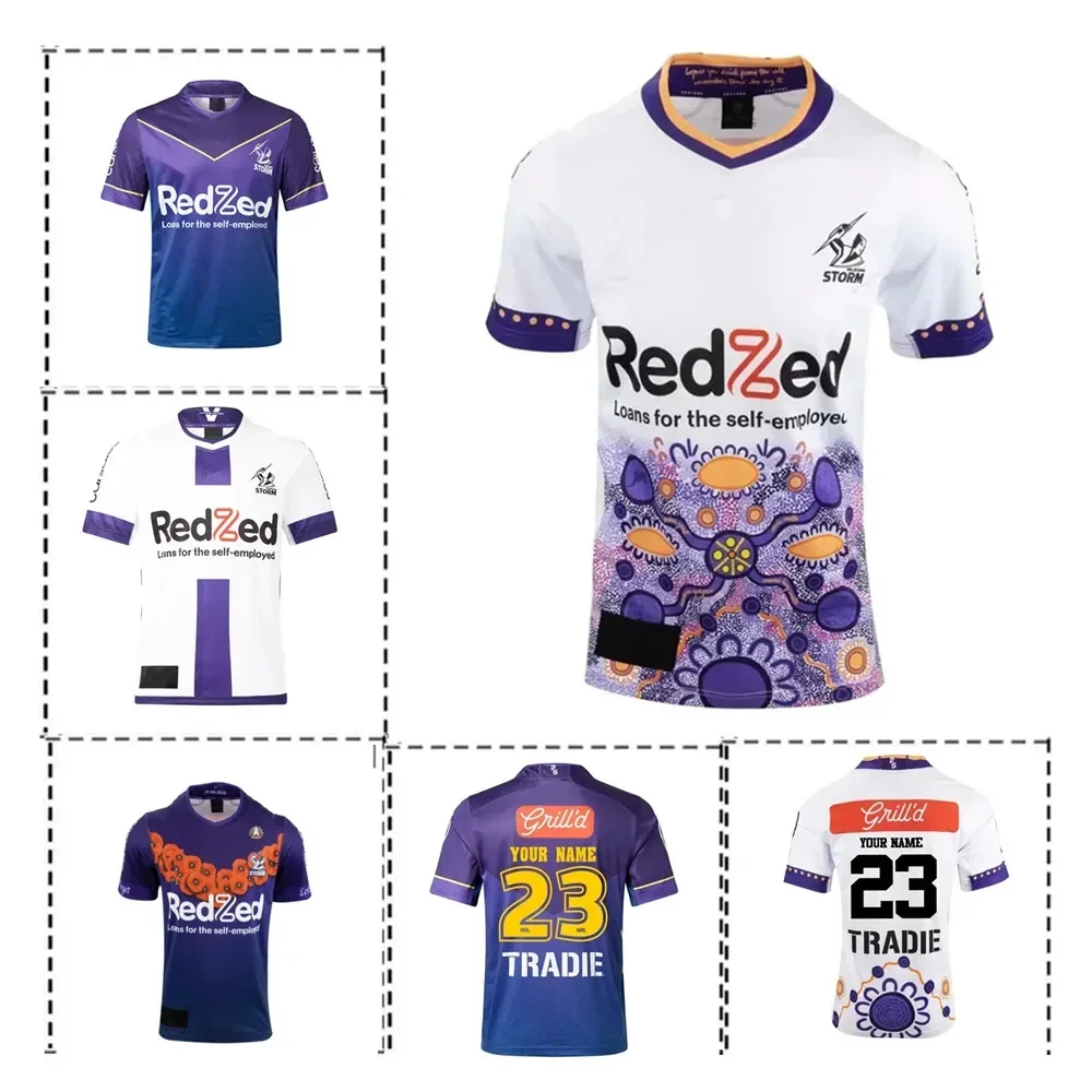 

2023 Melbourne Storm Anzac / Home / Away / Indigenous Mens Rugby Jersey Size:S-5XL（Print Custom Name Number）