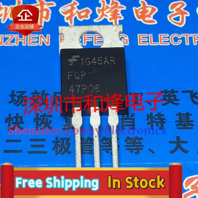 10PCS-30PCS  FQP47P06  TO-220 -47A -60V    In Stock Fast Shipping