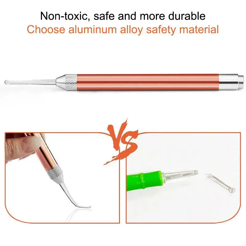Baby Ear Cleaner Spoon LED Flash Light Ear Wax Curette Picker Visual Children Earpick Eer Wax Dig Remover Ear Nose Novel Tweezer
