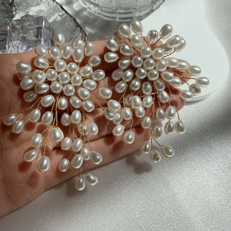 White Imitation Pearl Beads Earrings For Women Wedding Earring Romantic Eardrop 2024 New Design Jewellry Accessories