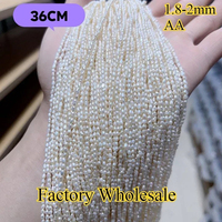 1.8-2mm AA New Hot Sale Small Rice Factory Wholesale Natural Freshwater Pearl Spacer Bead for Jewelry MakeDIY Necklace Bracelet