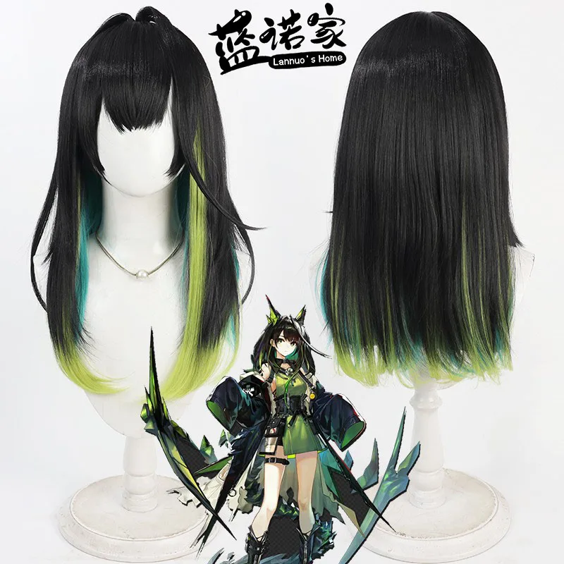 

Anime Arknights Mon3tr Cos Cosplay Wig Halloween Carnival Party Props Synthetic Hair Heat Resistant Fiber + Wig Cap