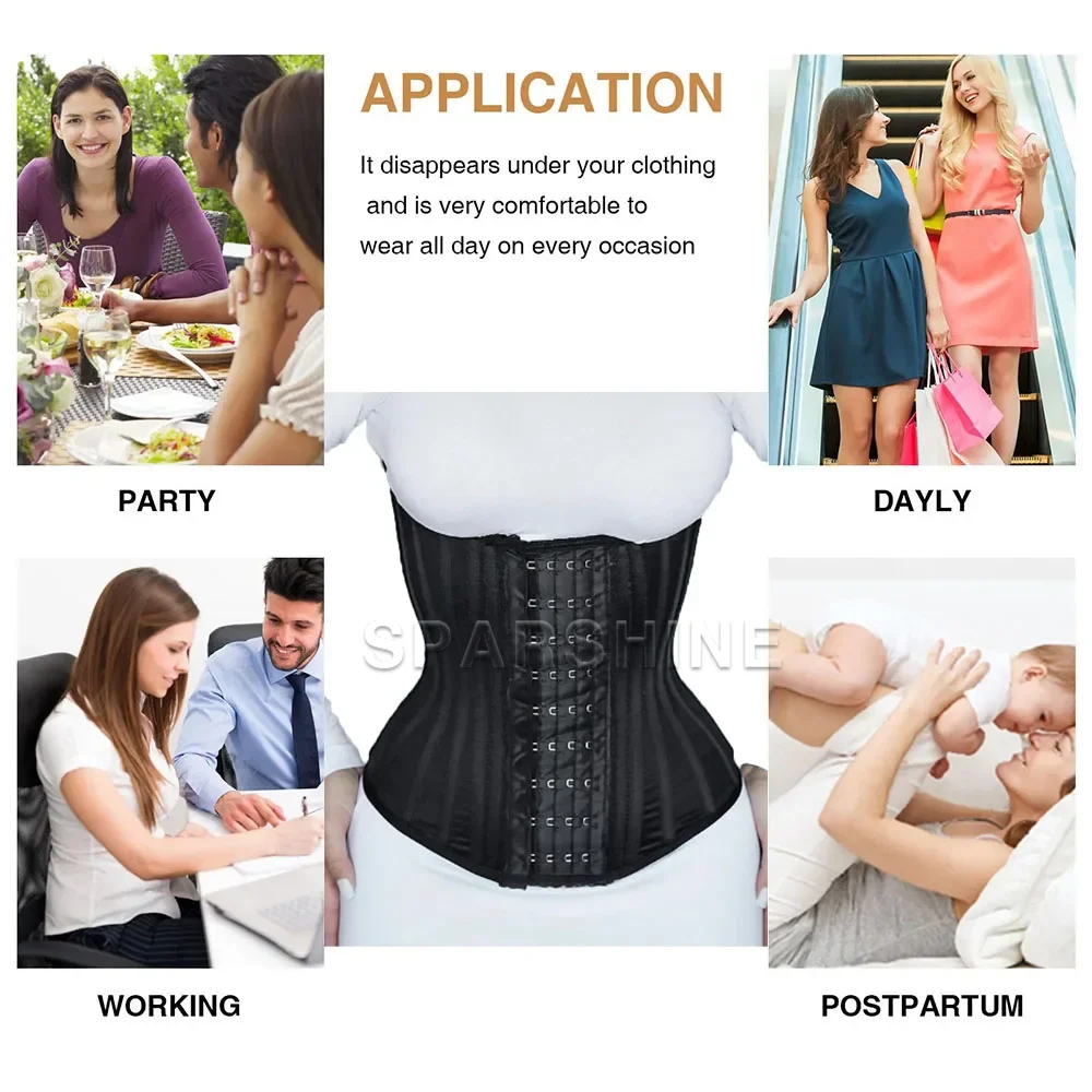 Fajas Colombianas High Compression Waist Trainer Tummy Control Waistband Adjustable Hook-eyes Flat Belly Slimming Shapewear