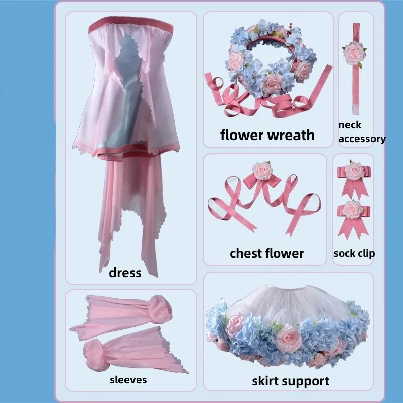 Cardcaptor Sakura Clear Card Cosplay Costume Sakura Kinomoto Flower Fairy Dress Anime Uniform Halloween Party Outfit - view 3