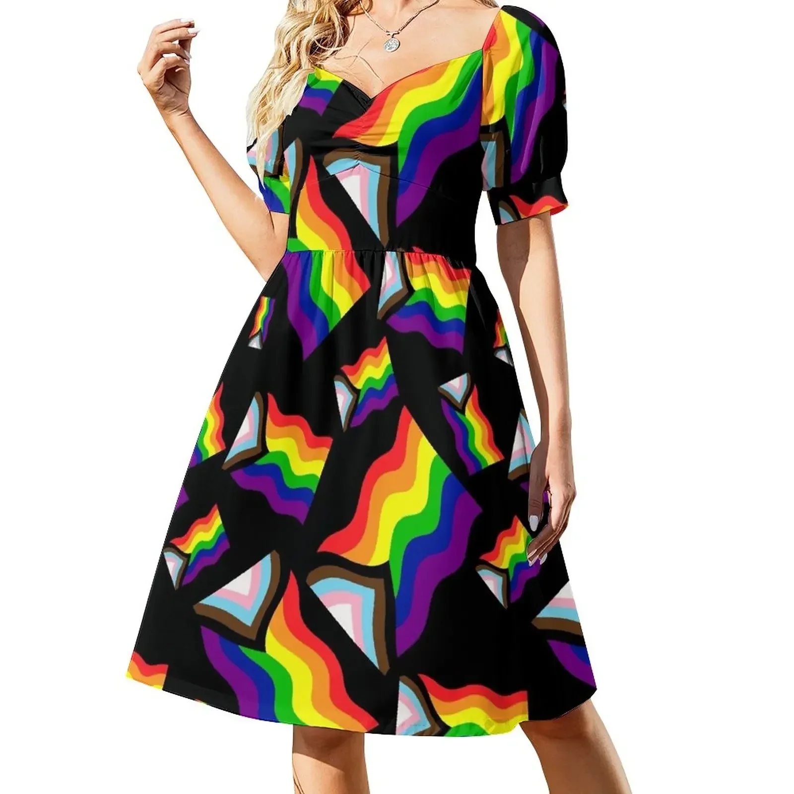 

Pattern Progress Pride Flag Sleeveless Dress summer dress womens 2025 summer dress woman 2025 trendy