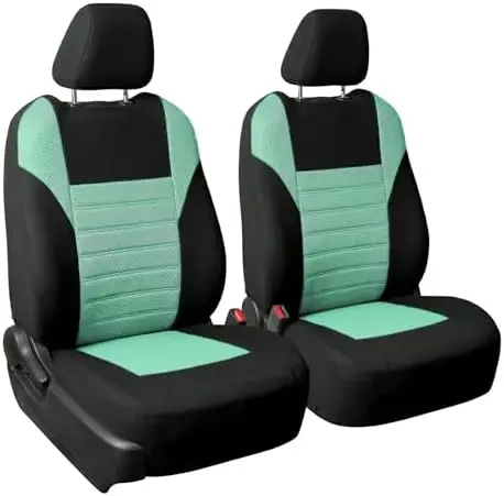 

Чехлы для автомобильных сидений FH Group 3D Air Mesh - универсальные, совместимые с подушками безопасности, передний комплект для легковых автомобилей, грузовиков, внедорожников - мятный цвет