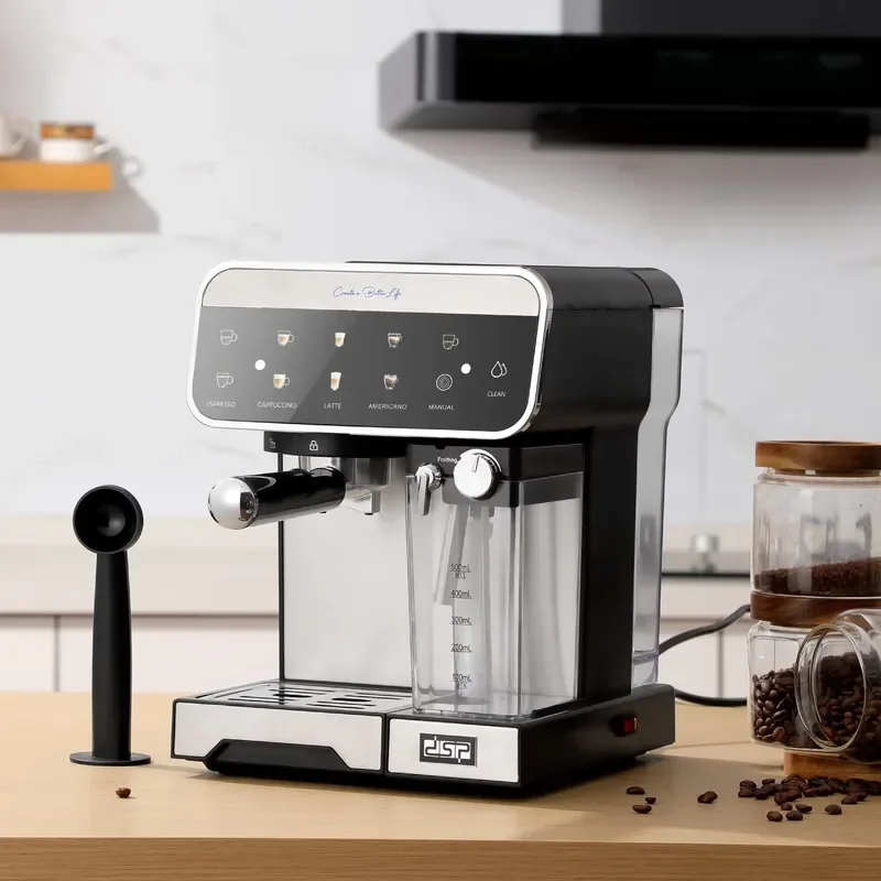 【CHIMU HOME】EU Plug Stainless Steel Semi-Automatic Coffee Machine 20 Bar Pressure Italian Espresso Bean Brewer