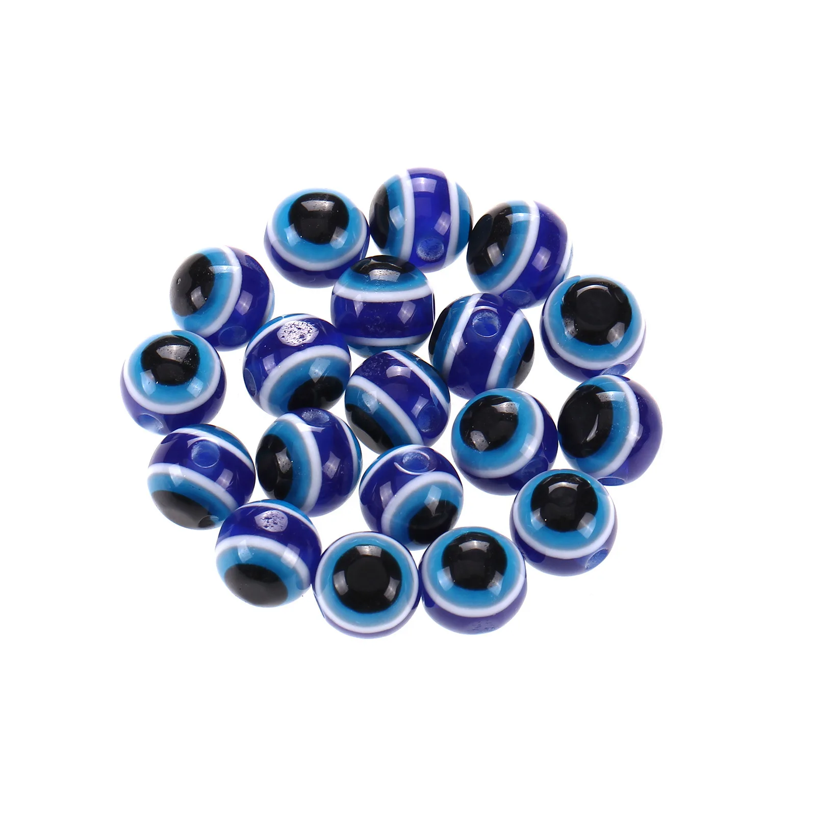 6 8 10mm Round Spacer Beads Evil Eye Beads Stripe Resin Spacer Beads For Jewelry Making DIY Bracelet Necklace Charms