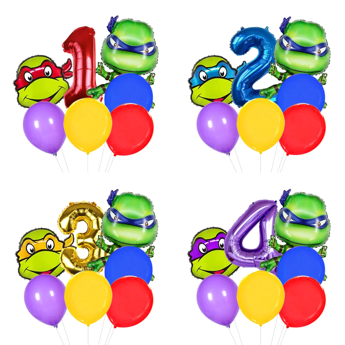Ninja Turtles Aluminum Foil Balloons Cartoon Character Balloon Kids Birthday Party Decor Baby Shower Gift Photo Props Globos