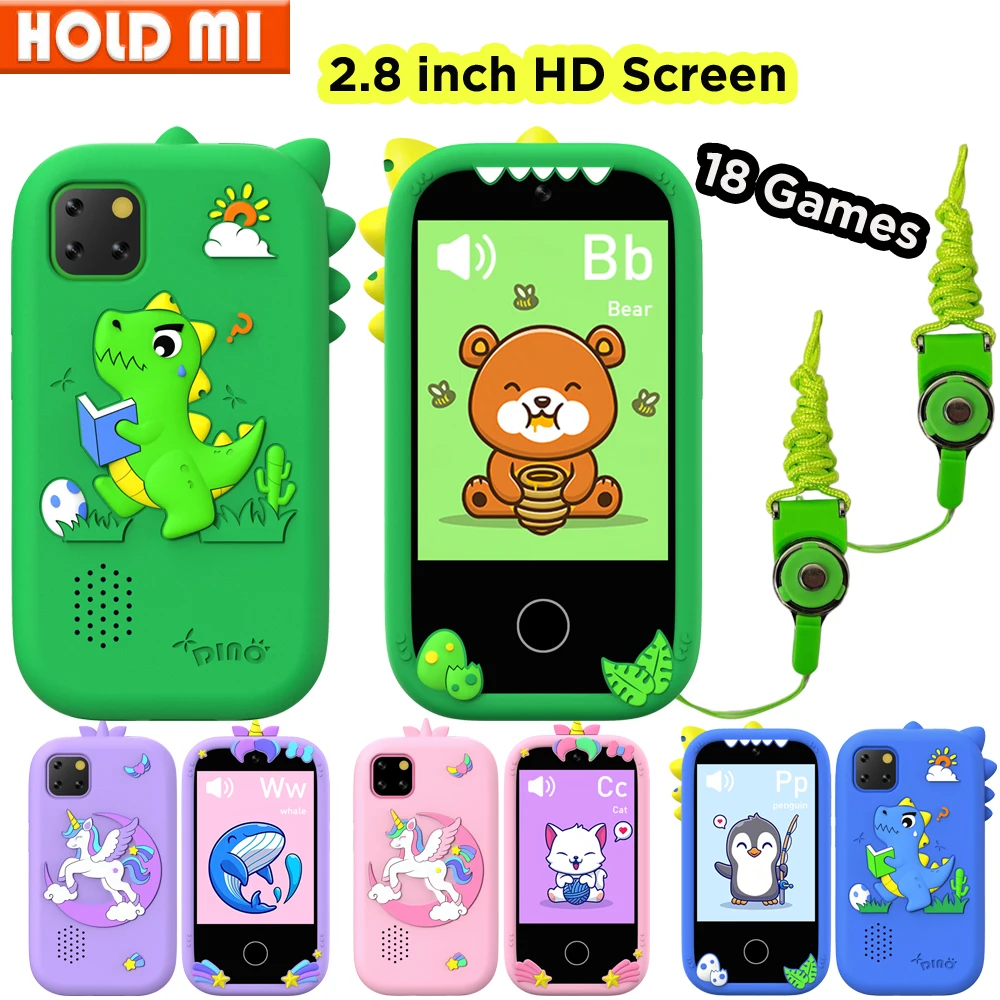 

New Kid Smart Phone Toy 18 Games 2.8-inch Video Recording Music Player Mini Toys Phone for Children Boys Girls Brithday Gifts