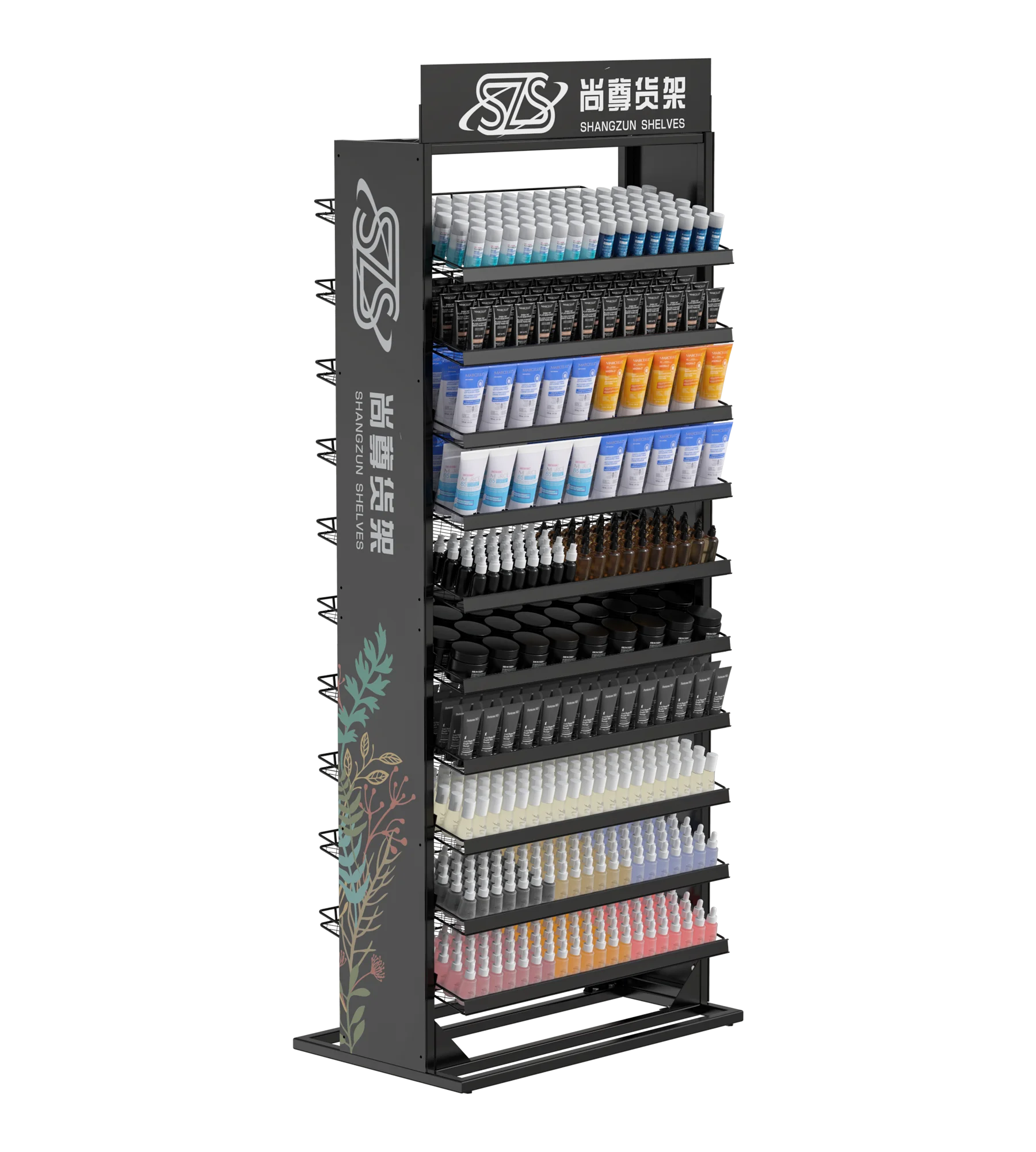 Makeup Shop Cosmetic Store Nail  Display Rack,nail  Display Shelf,nail  Sale Floor Stand