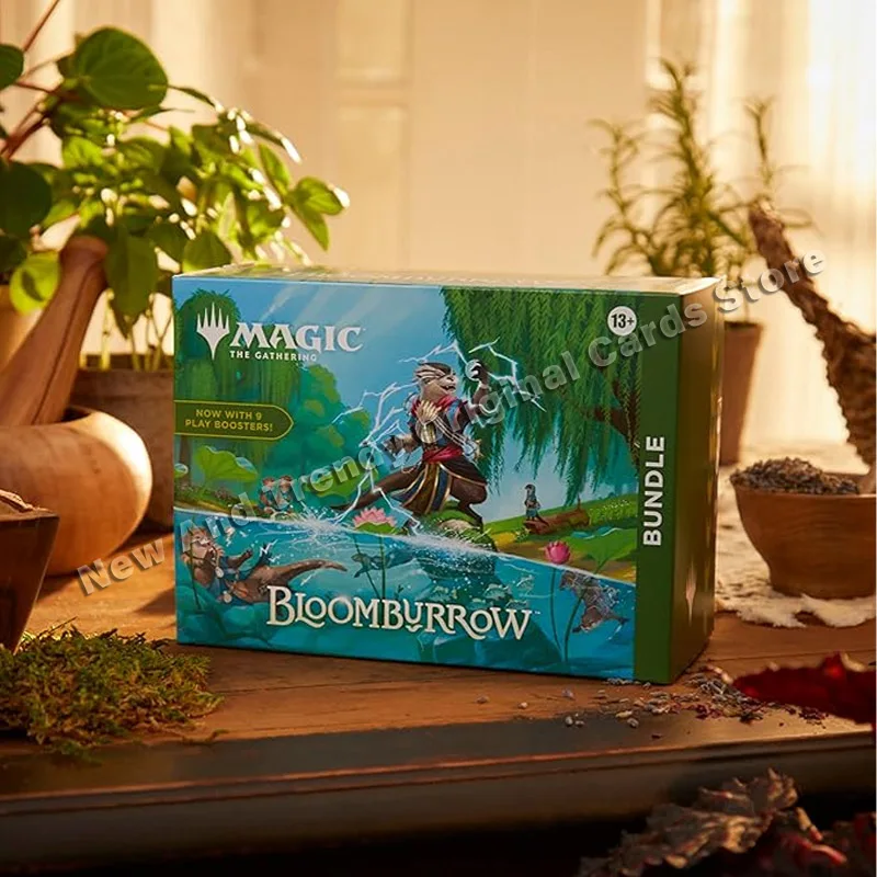 Original Magic The Gathering Bloomburrow Bundle Box,9 Play booster, 30 carte di terra + accessori esclusivi giochi da tavolo giocattoli regalo