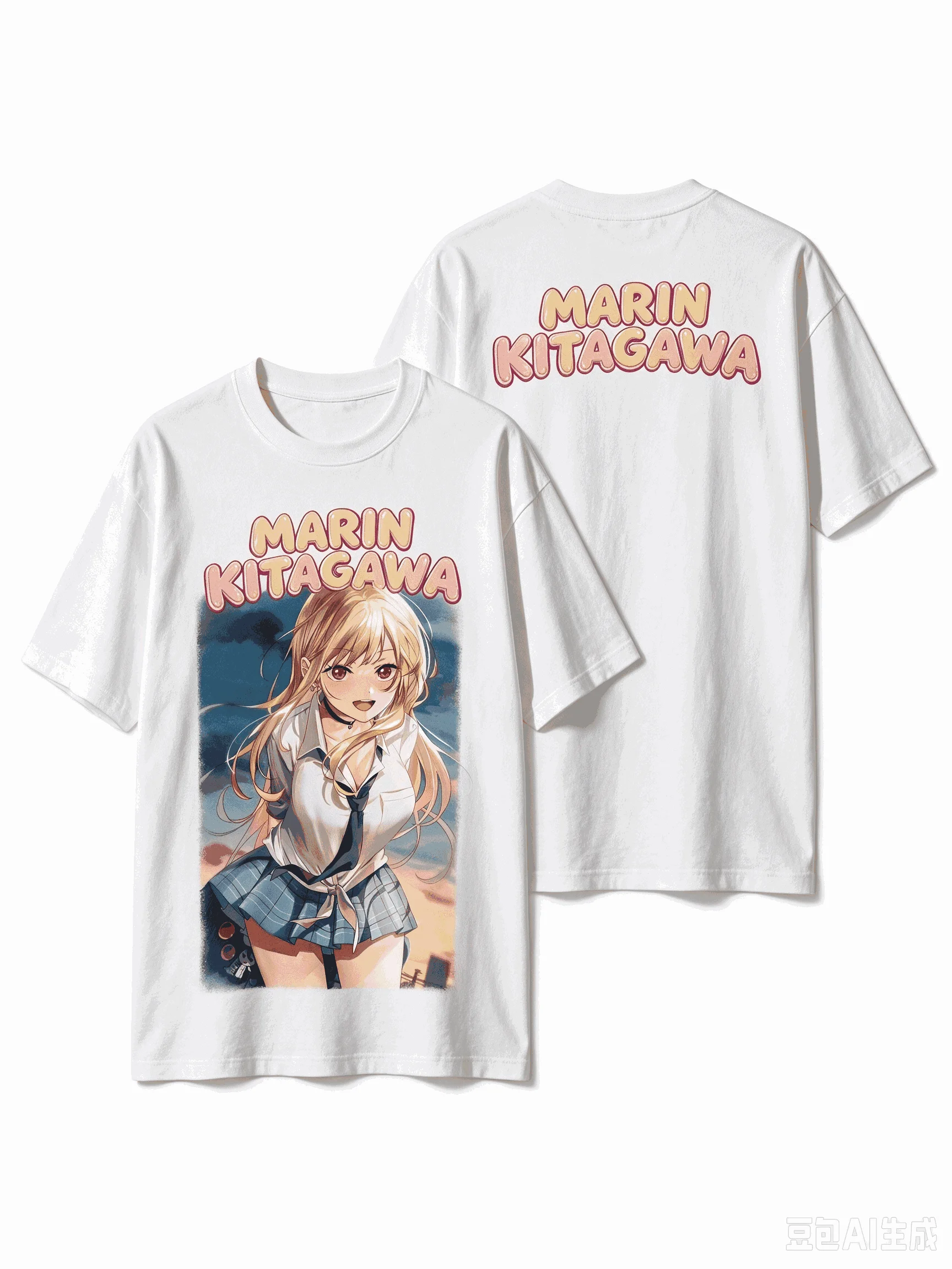 Hot Sale Anime Marin Kitagawa T-shirt Men Women Vintage Streetwear T-shirt Casual Loose Short Sleeve Crew Neck Summer T-shirt