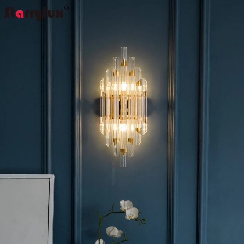 Stylish Creative Luxury Wall Sconce Bedroom Modern Design Hotel Project Commercial Interior Lamp