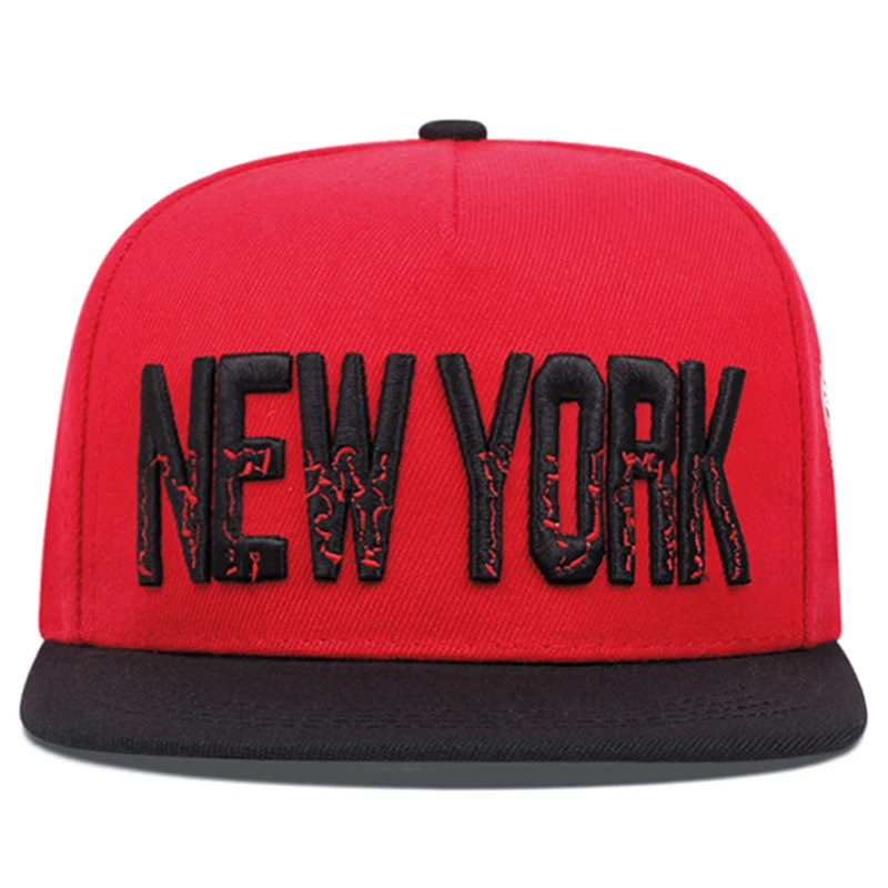 2025 Einfacher kreativer neuer Hut mit flacher Krempe NEW YORK bestickter Straßen-Hip-Hop-Hut, tägliche Freizeit, Pendeln, Sonnenschutz, Baseball-Mütze