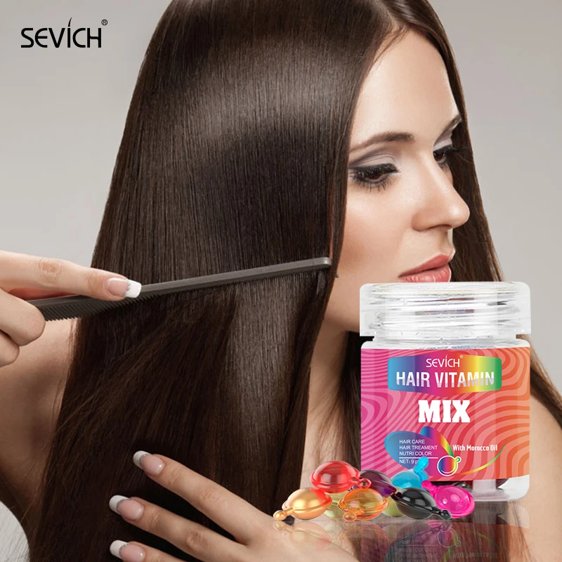 9Pcs Hair Repair Damaged By Hot Dyeing Hair Care Capsules Essence Protein Smooth Hair Care Anti Fury Essential Oil Bottled