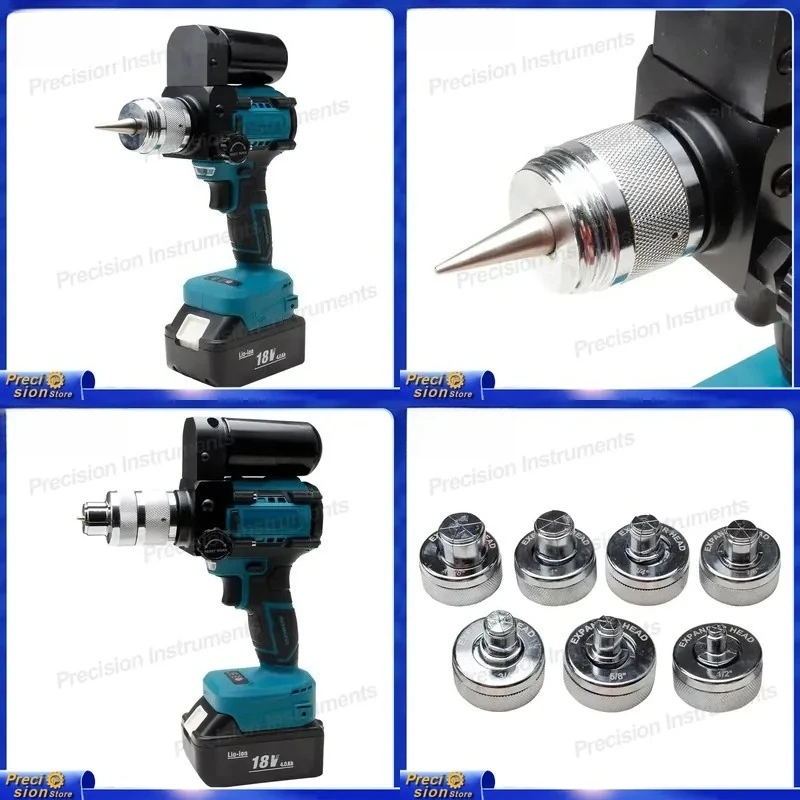 For EB-300A Tube Expander Battery Powered Pipe Flaring Tool Auto AC Refrigeration Copper Aluminum Tubing Bender Kit