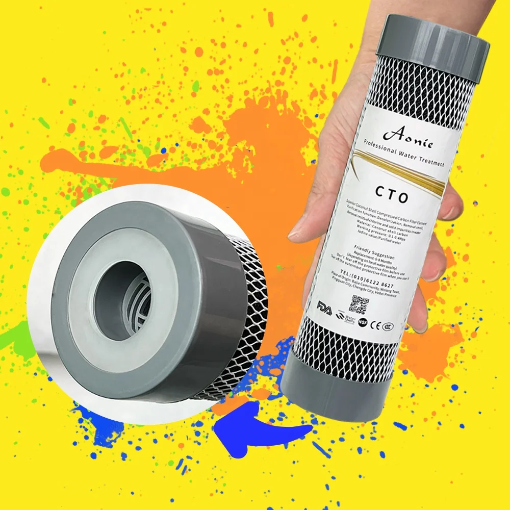 STLF 고품질 UDF/CTO 10인치 정수 필터 카트리지 전처리 활성탄 필터 요소