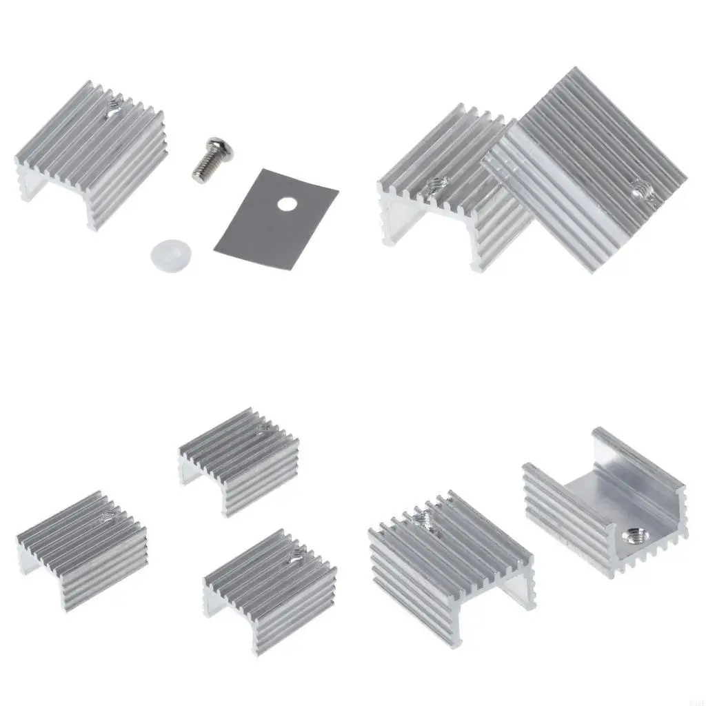 

896F 10pcs TO220 Cooler Cooling Radiator Aluminium TO-220 Heatsink TO 220 Heat Sink Transistor Radiators 20x15x10MM