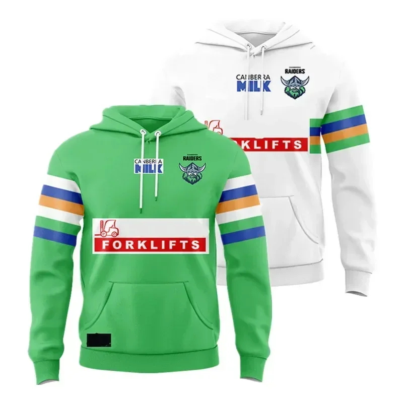 Customization 2024 Raiders Hoodie Hat Home / Away Rugby Jersey Jackets- Mens Size: S-5XL （Print Custom Name Number）