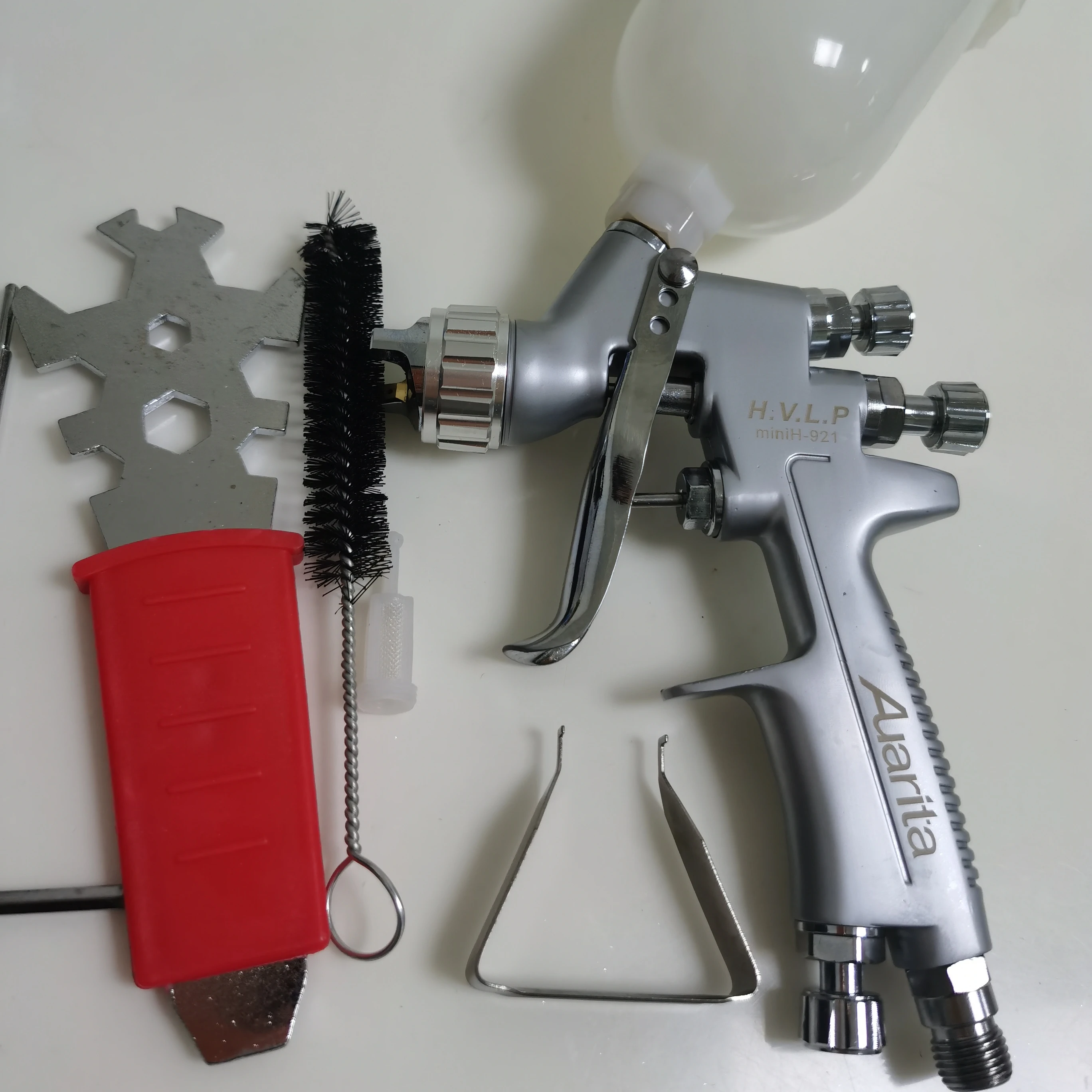 2025 Model for H921 Pneumatic Mini Paint Sprayer 1.0mm Nozzle Steel Spray g u n Gravity Pressure Feed 250ml Pot Volume