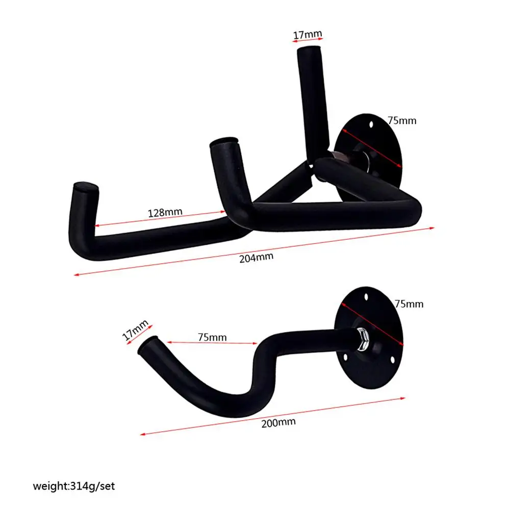 

2PCS Guitar Hanger String Instrument Holder Stand Space-saving Rack Metal Wall Mount Durable Storage Display Home Decor