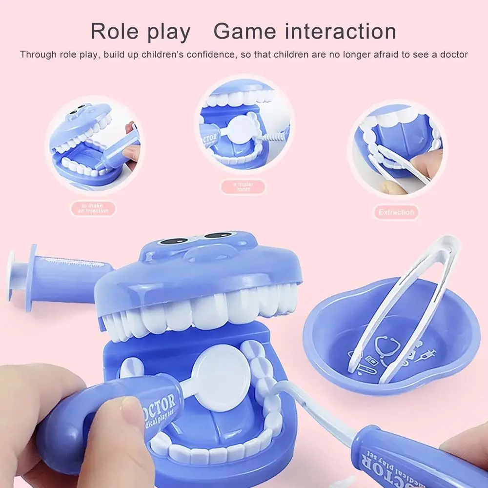 

Role Play Brush Their Teeth Simulation Learing Toys Kids Pretend Play Dentist Learing Toys Doctor Toy Check Teeth Model Set