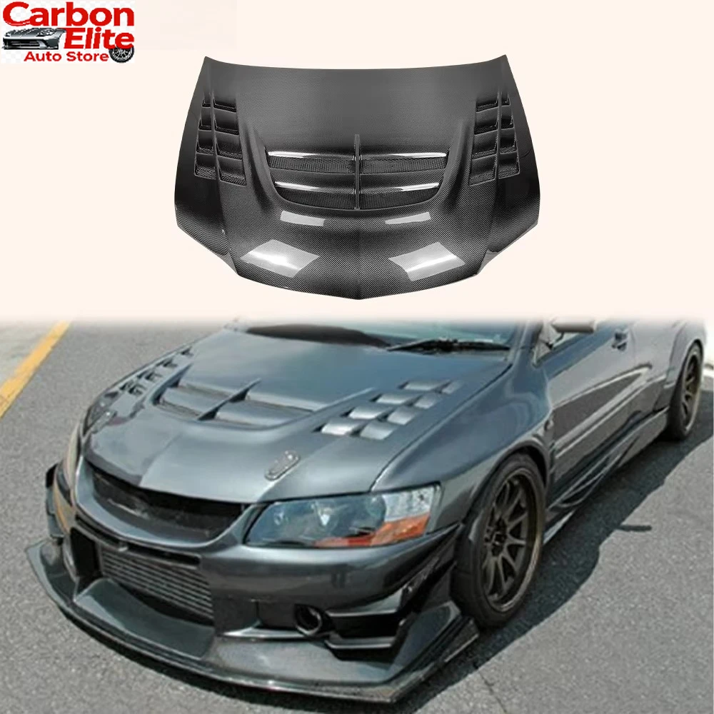 

Perfect Fit Heat-Dissipating Vented Carbon HoodForMitsubishi EVO 8/9