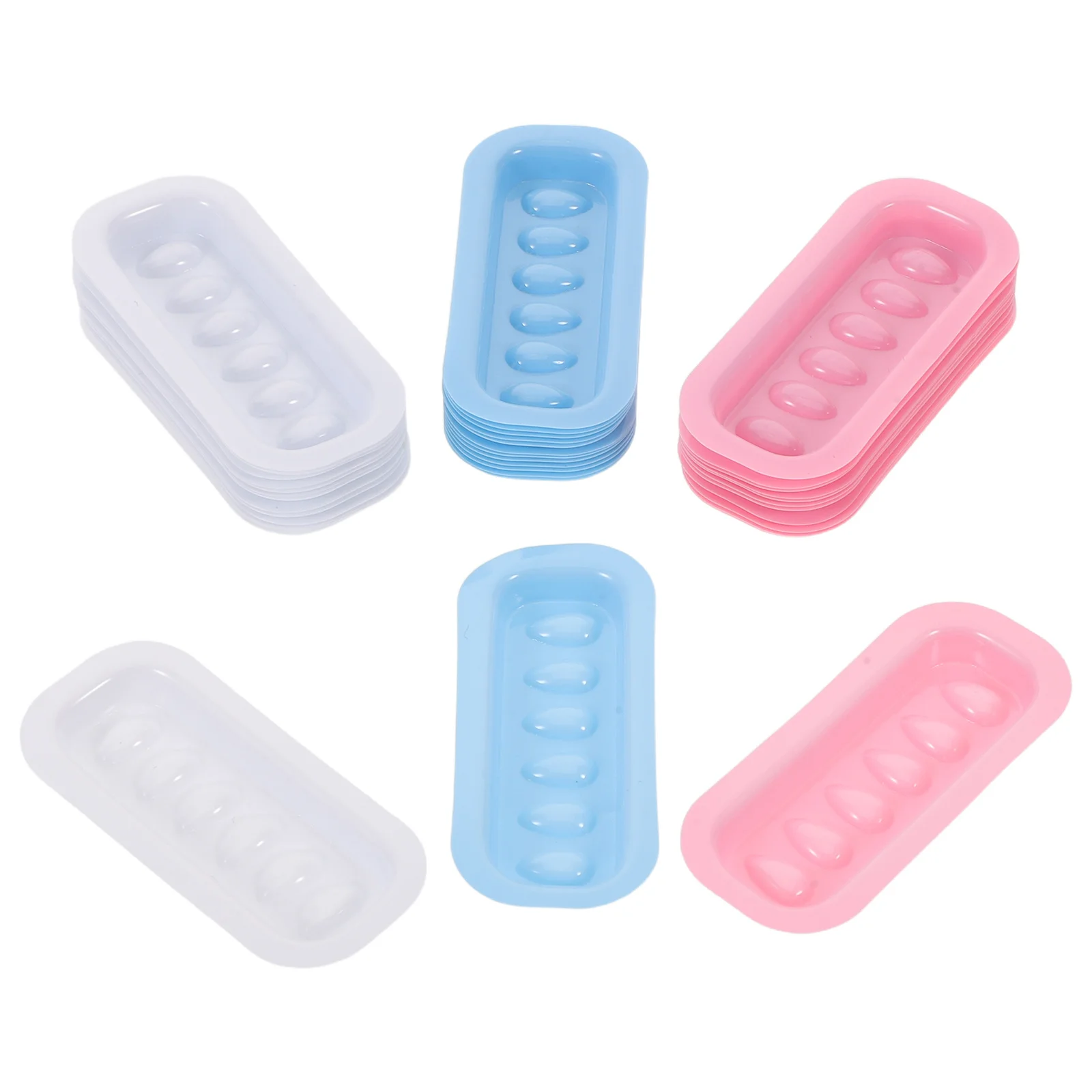 Plateau de colle pour faux-cils, 300 pièces, support de cils en plastique réutilisable, anti-déversement, Palette de greffage pour outils d'extension de Salon de beauté