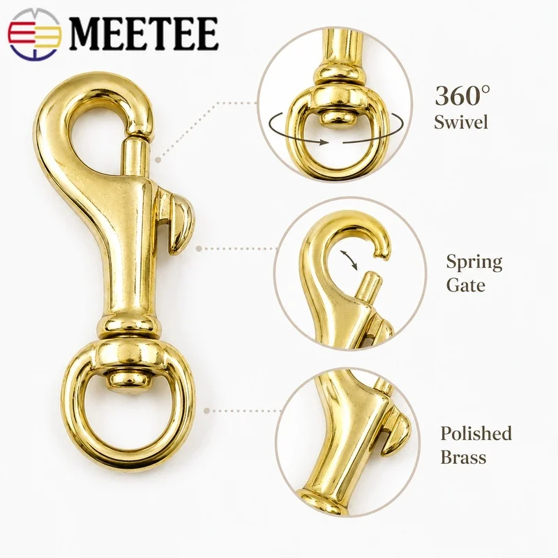 1/3/4/5Pcs 27x90mm Brass Swivel Lobster Clasp Handbag Strap Hook Backpack Link Connector Luggage Buckle DIY Hardware Accessories