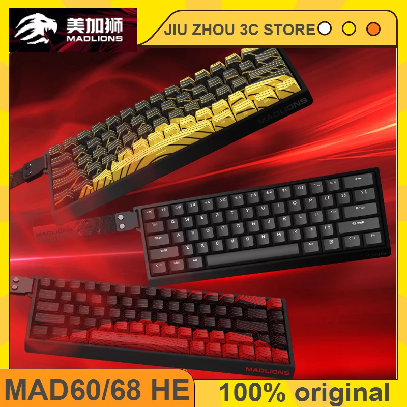 

MADLIONS MAD60/68 HE Mechanical Keyboard Magnetic Switch 61/68Keys Wired Hot Swap Rapid Trigger Esports Gaming Keyboard Custom