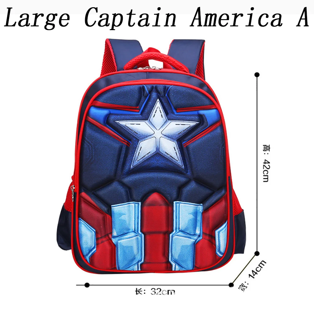 Marvel Spider Man Iron Man Kids Backpack Hero Series Fashionable Comfortable Trendy Safety Reflection 3D Hard Shell School Bags