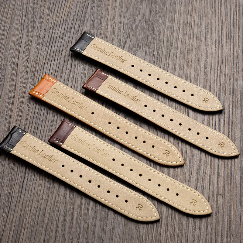 Genuine Leather Watch Band Universal Calfskin Wrist Strap Belt 12mm 13mm 14mm 15mm 16mm 17mm 18mm 19mm 20mm 21mm 22mm 23mm 24mm