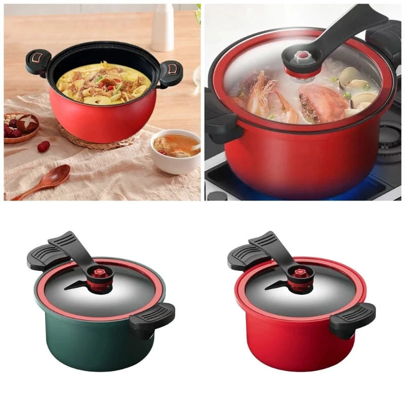 Micros Pressure Slow Cooker Nonstick Soup Cooking Pots Practical Nonstick Thickened Iron Cookware Kitchen Accessories M68E