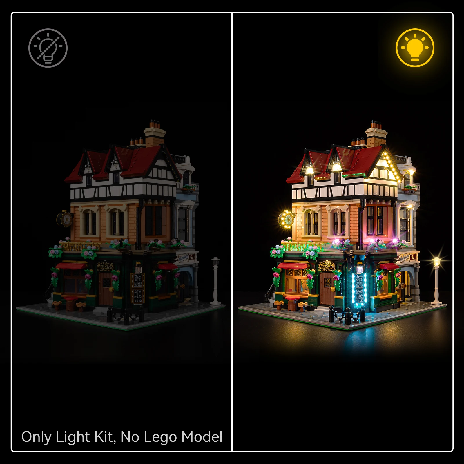 

LED Light Set for LEGO Tudor Corner Icons 10350