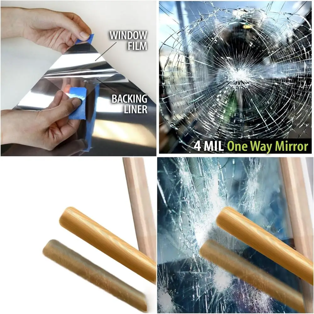 

4 Mil Mirror Silver Security Window Film for Privacy, 12 x 14ft