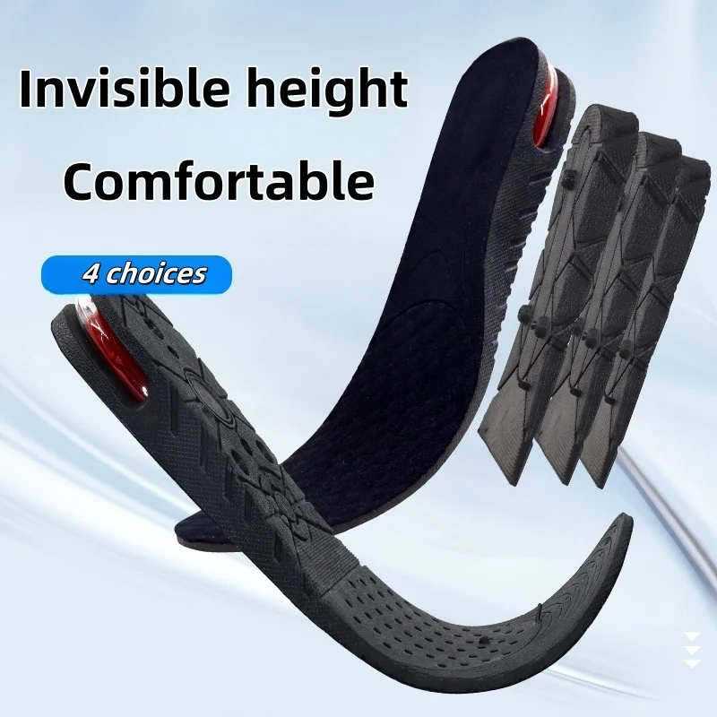 Invisible Height Increase Insoles for Shoes Comfortable Shock  absorption Breathable Cushion for Men Women Heel Lift Arch Suppor