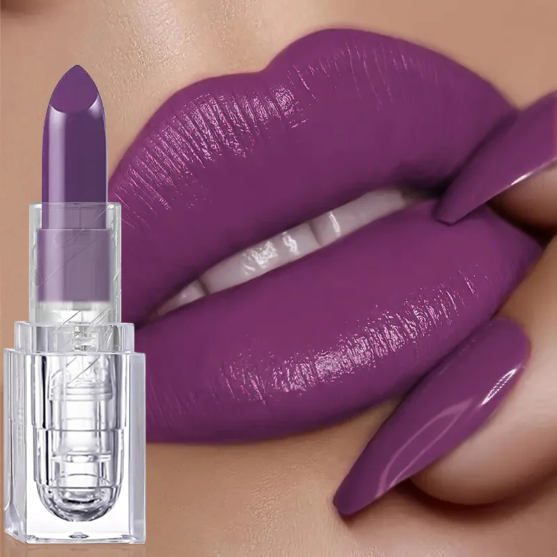 Purple Colors Velvet Matte Lip Mud Liquid Lipstick Waterproof Nude Lip Gloss  Sexy Women Lip Glaze Cosmetic