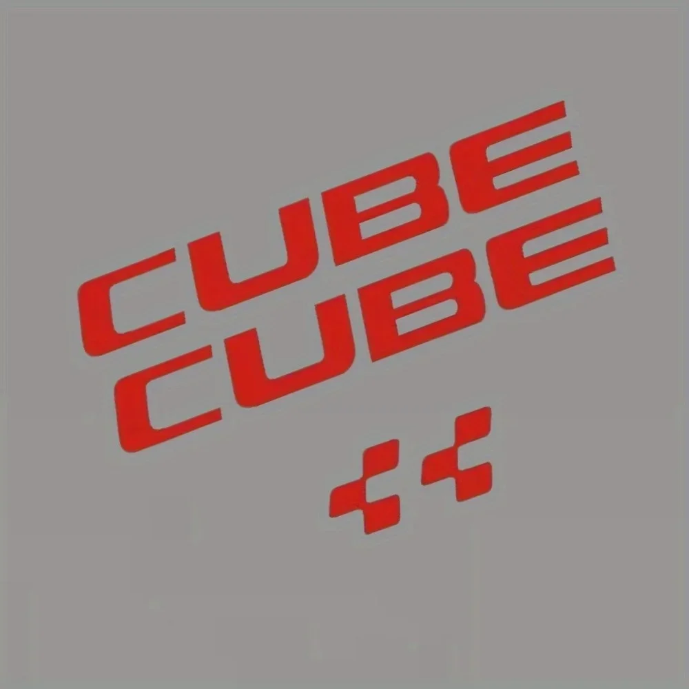 1SET Unique CUBE Logo Car Sticker, Sporty Accessory for Car & Bicycle, Make Your Vehicle Stand Out with This Cycling Decal