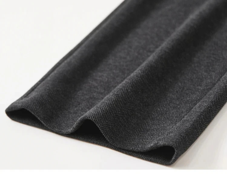 SENTUBILA Lässige gerade Wollhose für Damen, dick, warm, hohe Taille, gestrickte Jogginghose, Winterhose 2024, Damenbekleidung 144K56338 – Detail 24