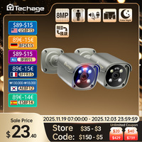 Techage UHD 5MP 4K 8MP камера безопасности POE Smart AI Человек обнаруживает наружное двустороннее аудио IP камера CCTV