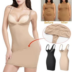 Women Sexy Full Slip Shapewear Dress Bodysuit Lingerie Body Shaper Slimming Underwear Female Tummy Control Waist Trainer XXXL