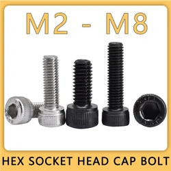 M2 M2.5 M3 M4 M5 M6 M8 Hex Socket Head Cap Screw Bolt DIN912 Hexagon Thread Machine Allen Bolt 304 Stainless Steel 12.9 Class