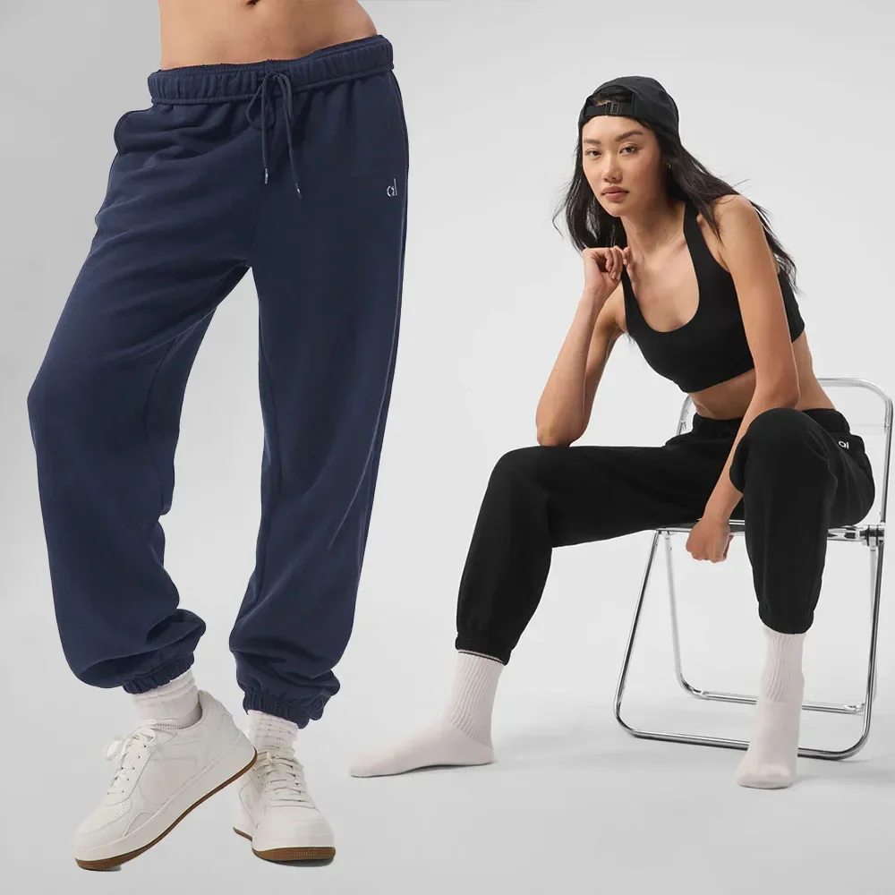 AL اليوغا Accolade Sweatpant تجريب فضفاض بنطلون السراويل اللياقة البدنية Sweatpants القطن رياضة تنفس مريحة الرجال السراويل النسائية