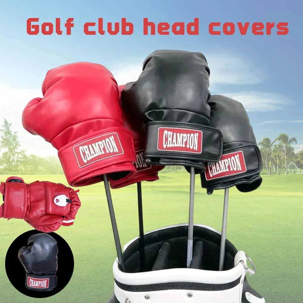 

Golf Club Head Cover Boxing Glove Style PU High-quality Golf Headcover for Driver and Fairway Golf Training Practice Accessrioes