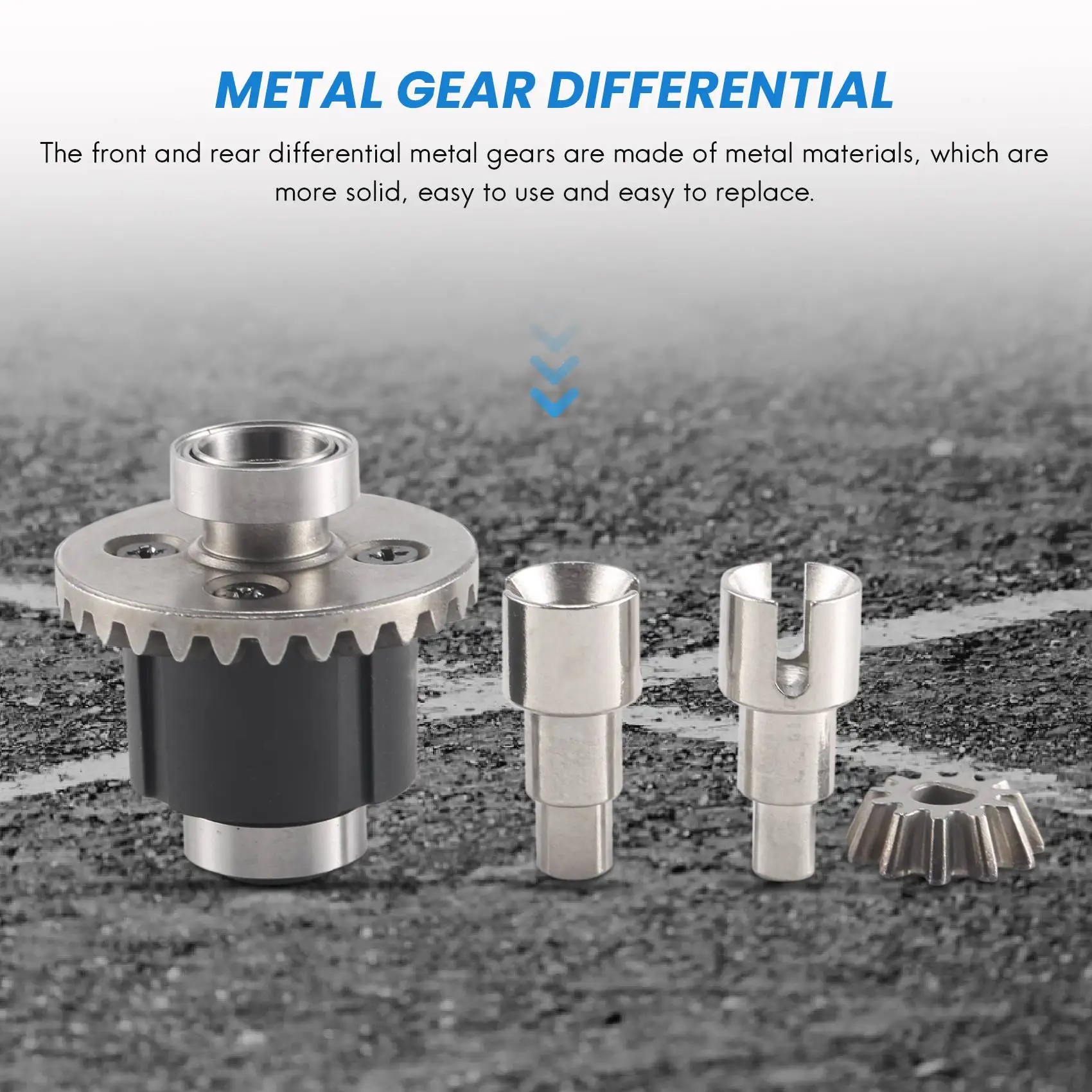 Отличный дифференциал с металлической шестерней для SG 1603 SG1603 SG1604 UDIRC UD1601 UD1602 1/16, детали для обновления радиоуправляемого автомобиля, аксессуары